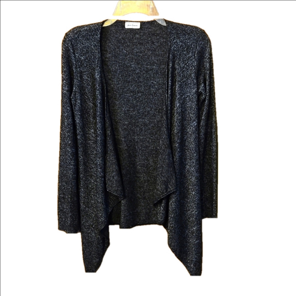 Free Kisses Open Front Waterfall Cardigan Lightweight Marled Women size Small